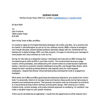 Cover Letter Template Preview